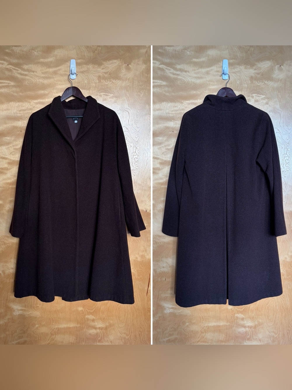 Eileen Fisher Wool Coat in Purple  Size Small
